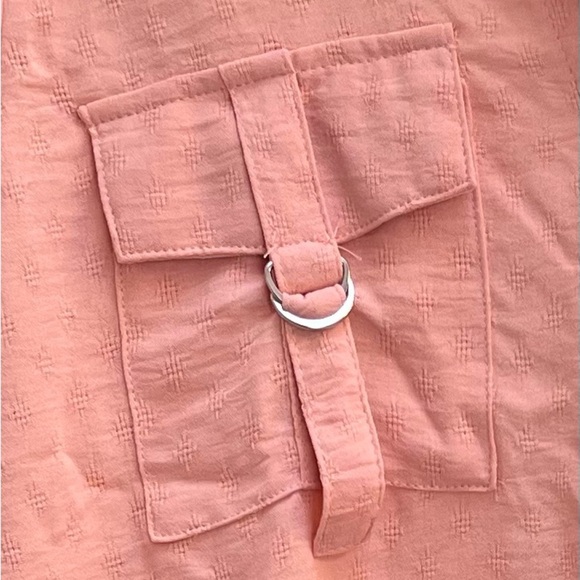 Adrienne Vittadini Peach Pink Pullover Women’s Top 3/4 length Sleeves Size Large - Picture 4 of 8